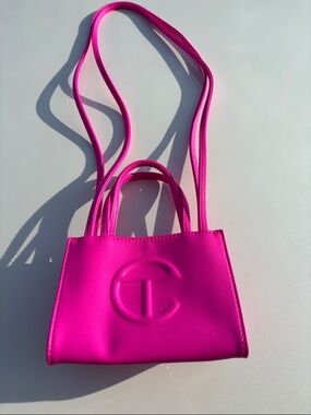 Telfar Hot Pink Mini Logo Tote